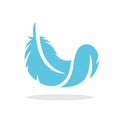 Soft feather vector icon