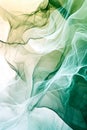Soft flowing green waves create an elegant abstract pattern, design concept. Royalty Free Stock Photo