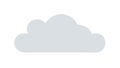 Soft Fluffy Cloud Vector Icon in Flat Style, vector design Generative AI Royalty Free Stock Photo