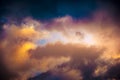 Soft, fluffy and colorful cloud formation Royalty Free Stock Photo