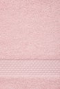 Soft, fluffy pink towel texture. Hotel, spa, comfortable bathroo Royalty Free Stock Photo