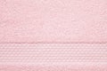 Soft, fluffy pink towel texture. Hotel, spa, comfortable bathroo Royalty Free Stock Photo