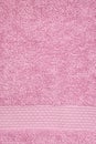 Soft, fluffy pink towel texture. Hotel, spa, comfortable bathroo Royalty Free Stock Photo