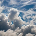 A soft and fluffy texture with fluffy clouds and cotton candy1, Generative AI Royalty Free Stock Photo