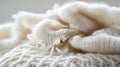 Soft Fluffy White Knitted Wool Texture Background Royalty Free Stock Photo