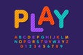 Soft foam puzzle font