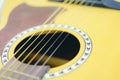 Soft focus.Abstract acoustic guitar.