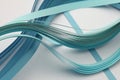 Soft focus Abstract texture blue color strip wave paper line copy space background
