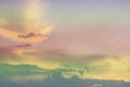 Soft focus, abstract texture pattern colorful sky and clouds naturally, bright colors with gradients of beautiful pastel shades Royalty Free Stock Photo