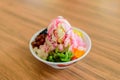 Soft focus of Ais Kacang topped with basil seeds Royalty Free Stock Photo