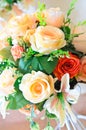 Sweet color artificial flower bouquet decoration Royalty Free Stock Photo