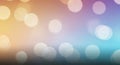 Soft focus bokeh lights transition from warm yellow to cool blue, abstract background effect Royalty Free Stock Photo