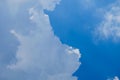 Soft focus cloud and blue sky in the shiny day