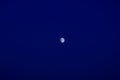 soft focus moon in night phantom blue color of sky nature background scenic view with empty copy space for your text here Royalty Free Stock Photo