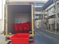 Soft focus on Pick-up truck of Biomedical waste,hospital waste in a hospital