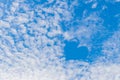 The soft focus surface texture of blue sky, sky love, wonderful sky cloud background. Royalty Free Stock Photo