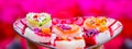Soft Focus Valentine's Day Heart Shaped Sushi Platter