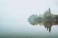 Soft focus of West lake Hangzhou china in autumn morning Royalty Free Stock Photo