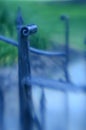 Soft focus wrought iron gate