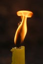 Soft focused of Candles light. Golden light of candle flame Royalty Free Stock Photo