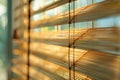 Soft focused close up of bamboo blind or curtain for subtle ambiance