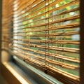 Soft focused close up of bamboo blind or curtain for subtle ambiance