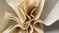 Soft folded paper effect in overlapping cream sheets with depth shadows Royalty Free Stock Photo