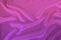 Soft folds on delicate pink, lilac shining silk, luxury concept, background for the designer, horizontal, close-up, copy space