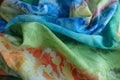 Soft folds of thin chiffon fabric Royalty Free Stock Photo