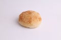 Soft and fresh sesame bun on a white background Royalty Free Stock Photo