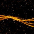 Soft futuristic orange speed wave pattern over black background Royalty Free Stock Photo