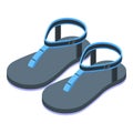 Soft girl sandals icon, isometric style Royalty Free Stock Photo