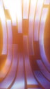 Soft glowing curved strips in warm orange and violet tones forming a smooth abstract pattern Royalty Free Stock Photo