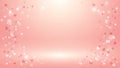 Soft Glowing Light Pink Background with Scattered Delicate Heart Shapes and Subtle Gradient Shine Royalty Free Stock Photo