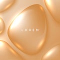 Soft gold luquid drops background