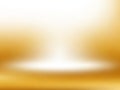 Soft golden studio background with a bright white illuminated spotlight effect at the bottom creating a clean and stage or product Royalty Free Stock Photo