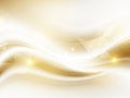 Soft golden and white abstract background with flowing luminous waves and subtle geometric patterns Keywords: abstract, background Royalty Free Stock Photo