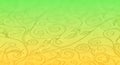 Green and Yellow Gradient Background with Swirling Floral Pattern abstract Royalty Free Stock Photo