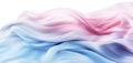 Soft gradient pink and blue fabric wavy folds.