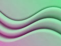 Soft Gradient Waves of Mint Green and Pink with Subtle Shadows abstract background Royalty Free Stock Photo