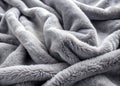 Soft Gray Microfleece Blanket Texture A Luxuriously Warm and Cozy Winter Background Royalty Free Stock Photo