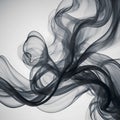 Soft Gray and White Smoke Shapes Flowing in Abstract Patterns Royalty Free Stock Photo