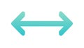 Soft Green Double Horizontal Arrow Gentle Directional Icon, vector design Generative AI Royalty Free Stock Photo