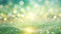 soft green yellow defocused glittery background with empty space Royalty Free Stock Photo
