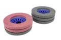 Soft grinding circles for grinding and polishing steel