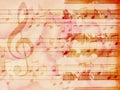 Soft grunge music background with piano Royalty Free Stock Photo