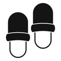 Soft home slippers icon simple vector. Fashion comfortable