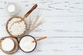 Soft homemade fresh ricotta cottage cheese. Tzfat cheese with wheat grains. Symbols of judaic holiday Shavuot