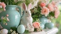 Soft-hued eggs, bunnies, and spring blooms create a whimsical Easter wonderland