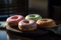 soft hues of the Doughnuts in the backery generative AI